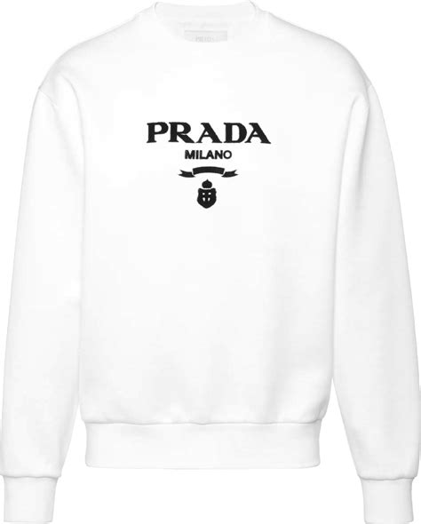 prada sweatshirt white|prada sweatsuit men.